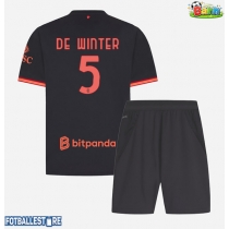 AC Milan Koni De Winter #5 Tredjedraktsett Barn 2026-27 Kortermet (+ Korte bukser)